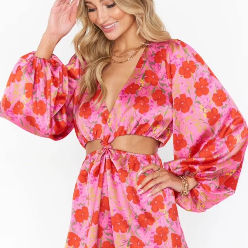Show Me Your MuMu Pink Floral Mini Dress
